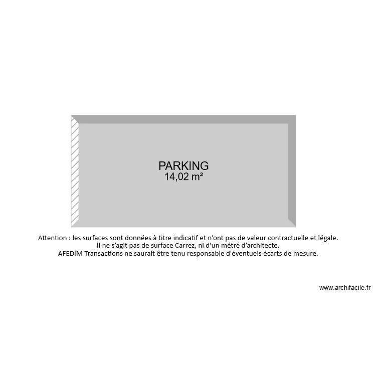 BI 7265 PARKING. Plan de 