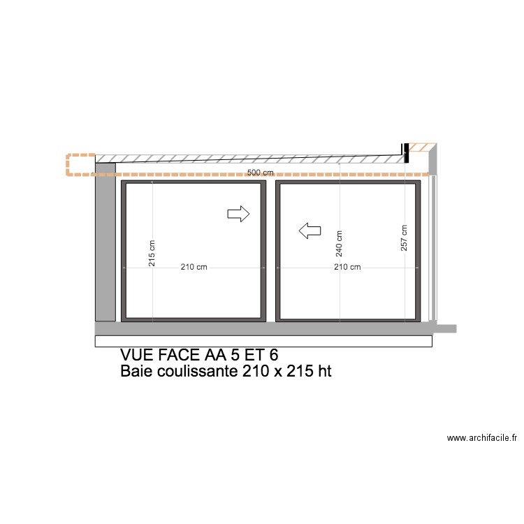 projet extension ELEVATION AA 5ET 6. Plan de 0 pièce et 0 m2