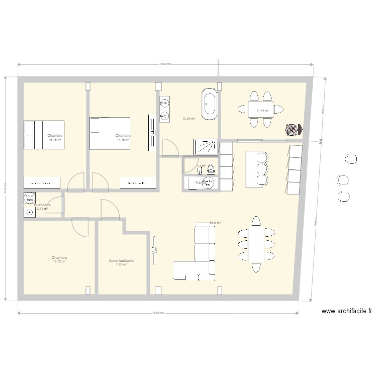 r plus 3   3 a. Plan de 0 pièce et 0 m2