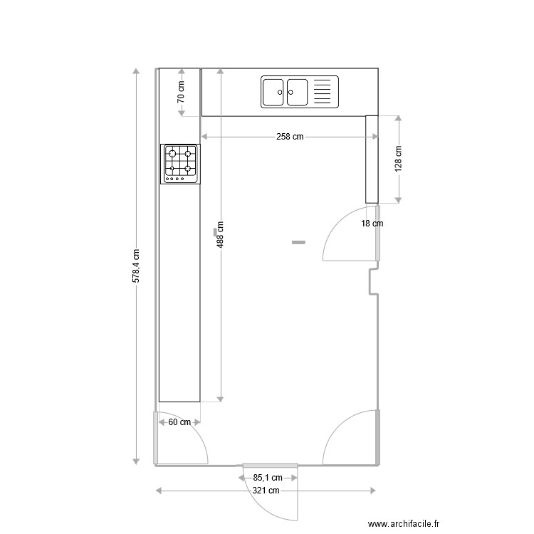 Cuisine ADV - Version 3. Plan de 0 pièce et 0 m2