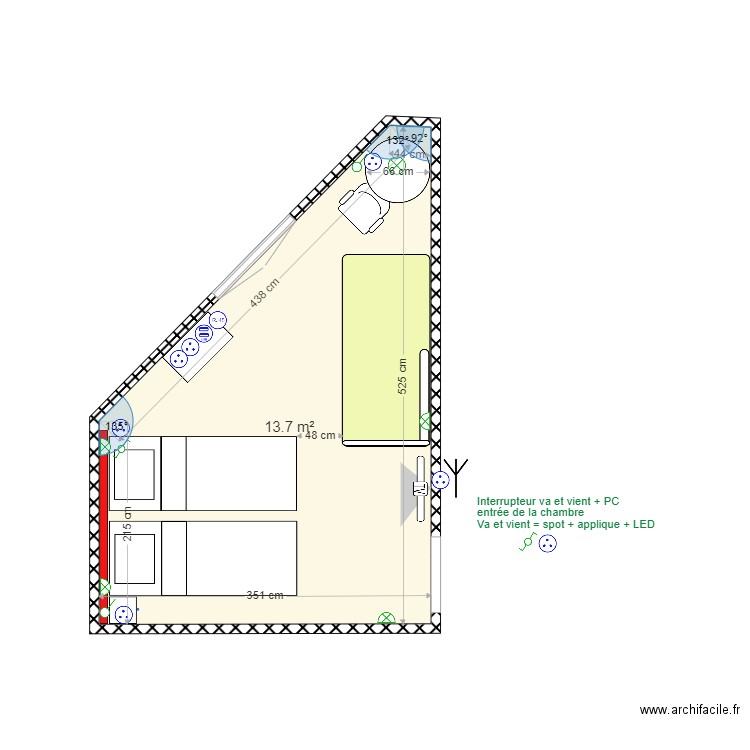 chambre 529z422. Plan de 0 pièce et 0 m2