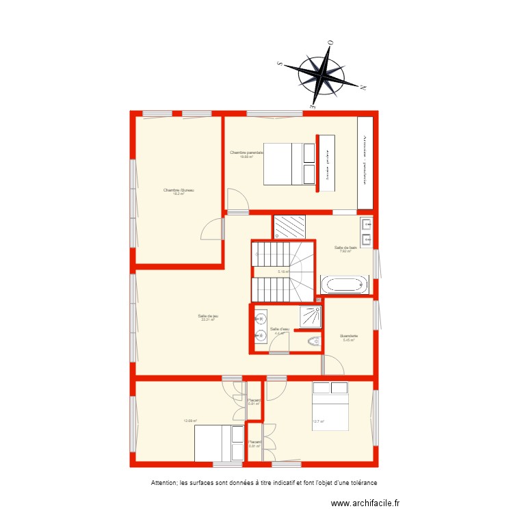 BI 2669 étage non côté. Plan de 0 pièce et 0 m2