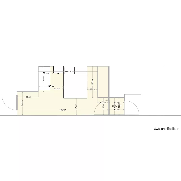 Appart Tom &eacute;tage. Plan de 