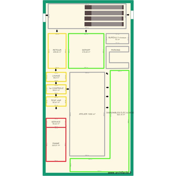 PARIS NORD & SUD 2023 400 machines. Plan de 13 pièces et 4495 m2