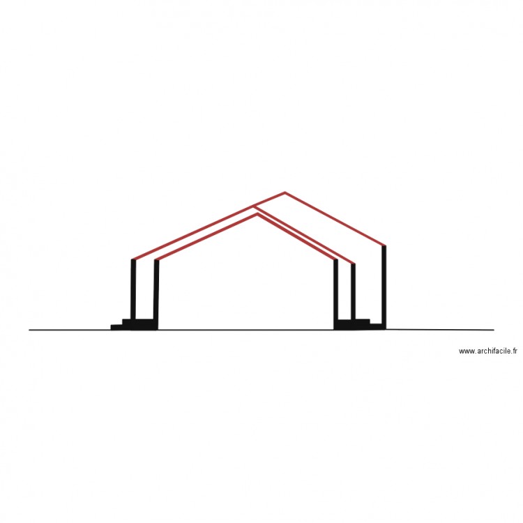 Facade. Plan de 0 pièce et 0 m2