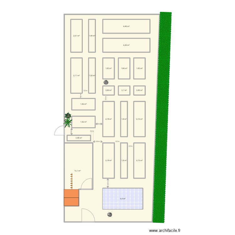 Potager 2023 cabanon Nord. Plan de 0 pièce et 0 m2