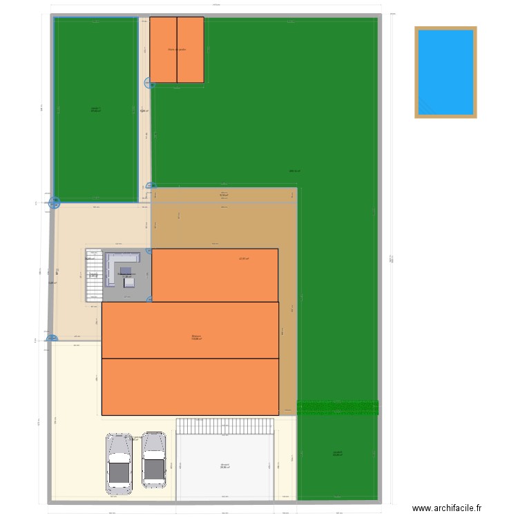 exterieur 2. Plan de 14 pièces et 681 m2