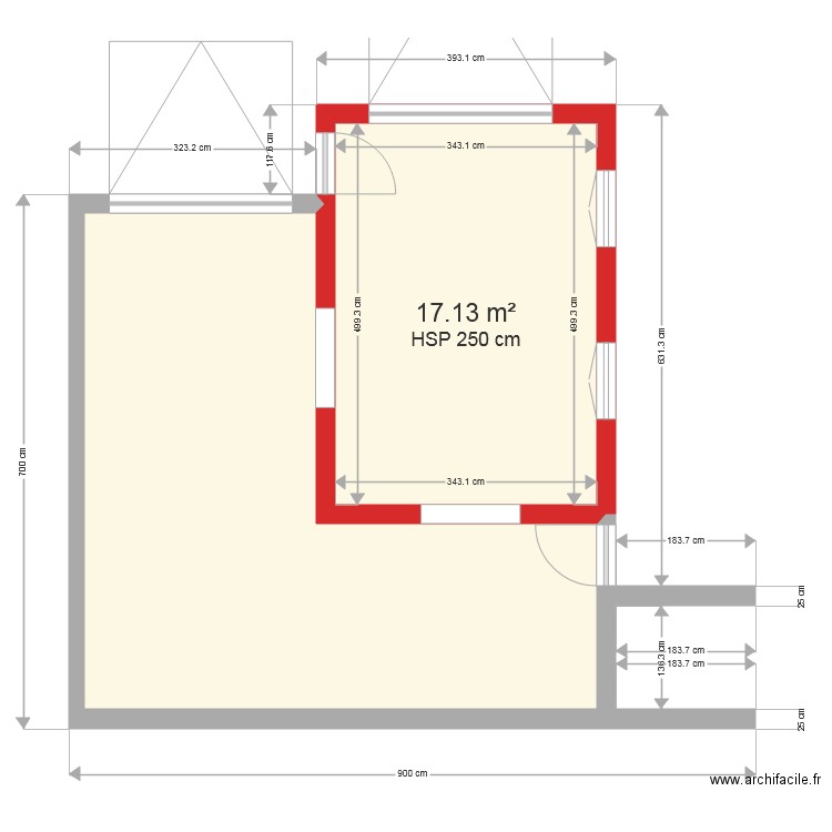 Extension garage. Plan de 0 pièce et 0 m2