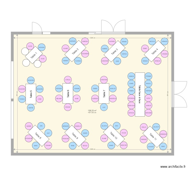 salle reception D. Plan de 0 pièce et 0 m2