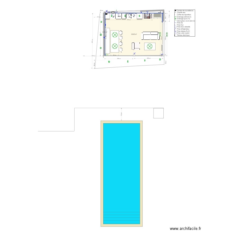 Pool House. Plan de 0 pièce et 0 m2