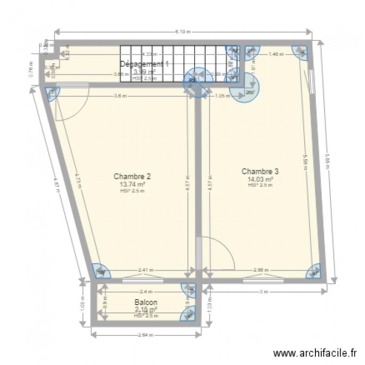 monge 1er étage. Plan de 0 pièce et 0 m2