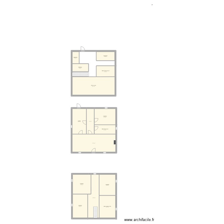 Dordives. Plan de 15 pièces et 225 m2