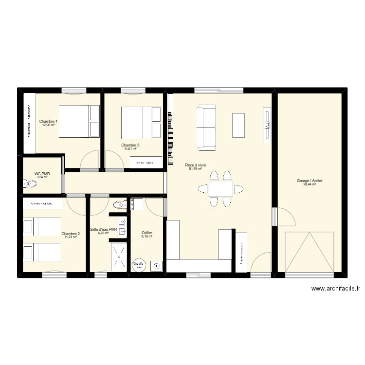 Plan Parents 1. Plan de 0 pièce et 0 m2