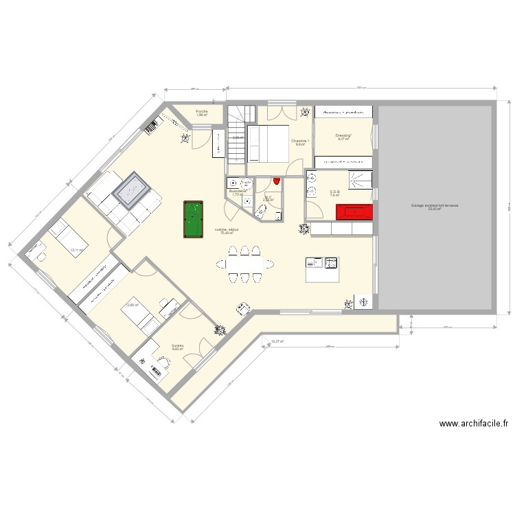 PROJET ST SEURIN MODIF WIL. Plan de 16 pièces et 412 m2