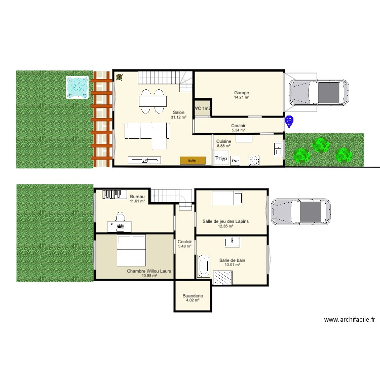 MAISON 3. Plan de 0 pièce et 0 m2