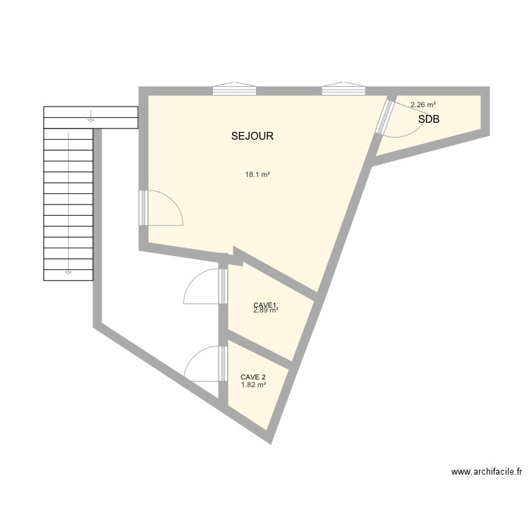 ApptPortaletRdc3. Plan de 0 pièce et 0 m2