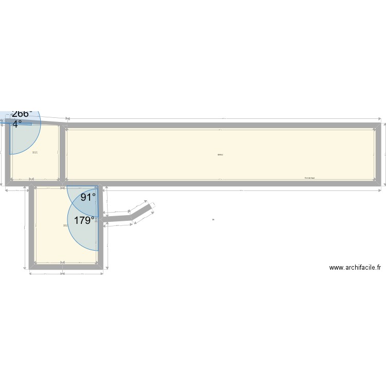 Lavesque. Plan de 3 pièces et 423 m2