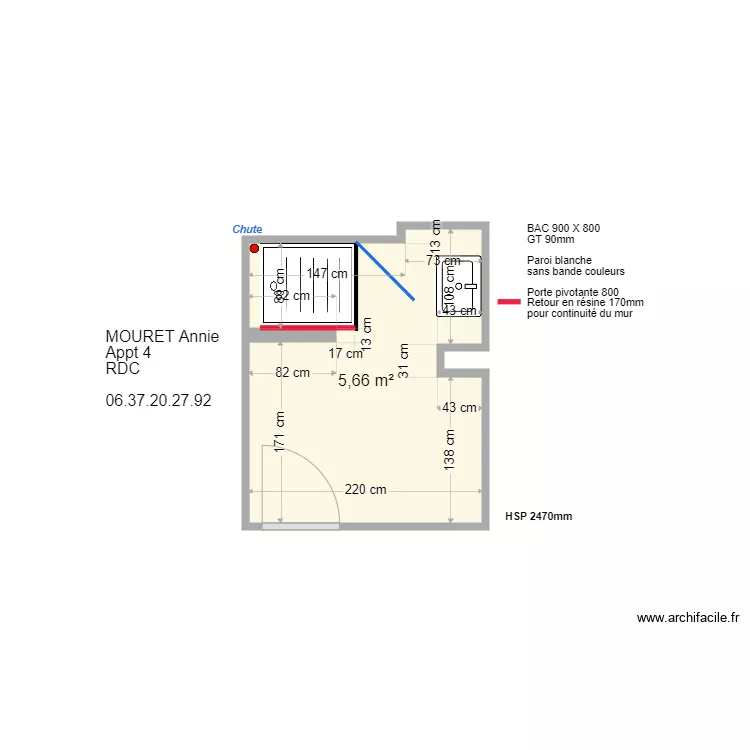 TERRE D OPALE N 4 MOURET. Plan de 