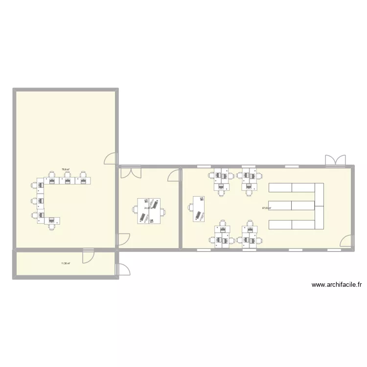 Fablab. Plan de 4 Pièces et 180 m² Fablab. Plan de 4 Pièces et 180 m²