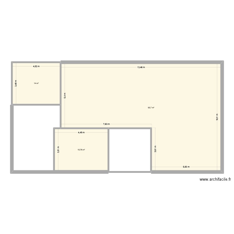 maison ROSSI Didier. Plan de 3 pièces et 123 m2