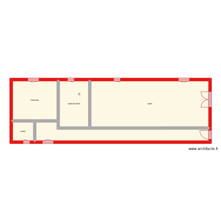 BARTSH étape 1 étage. Plan de 5 pièces et 89 m2