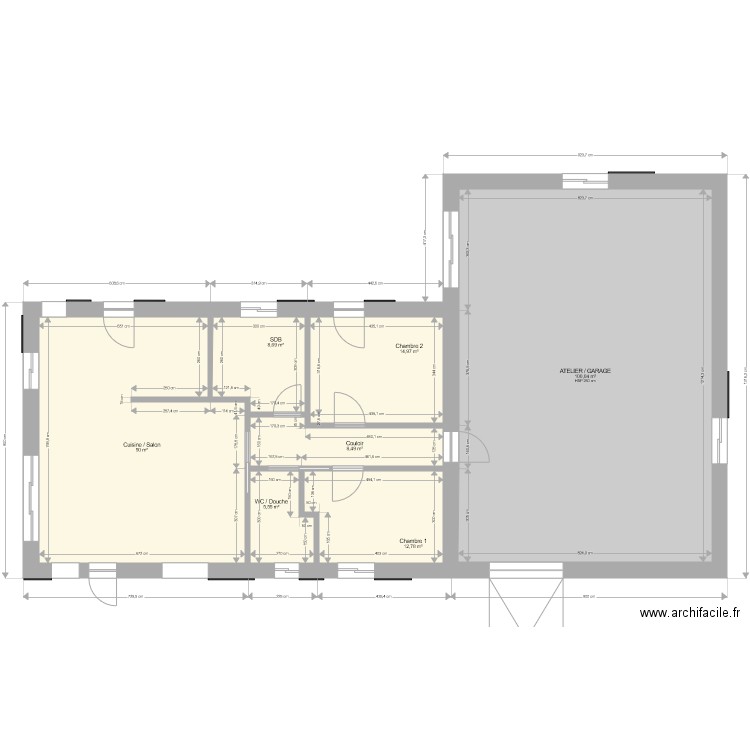 Maison atelier 200 m2 PMR. Plan de 0 pièce et 0 m2