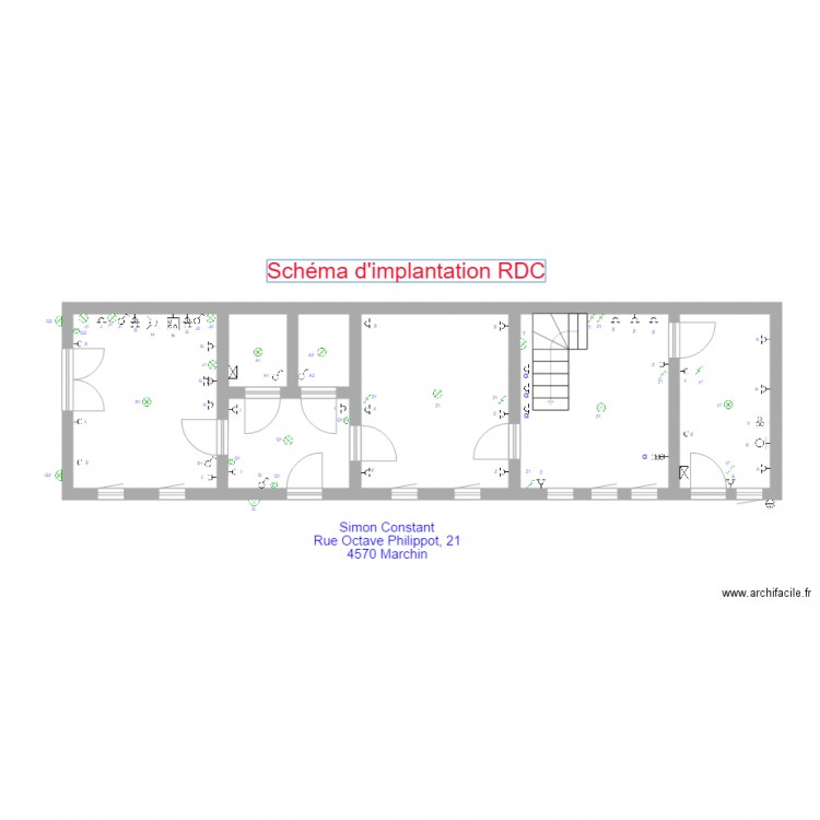 marchin rdc. Plan de 0 pièce et 0 m2