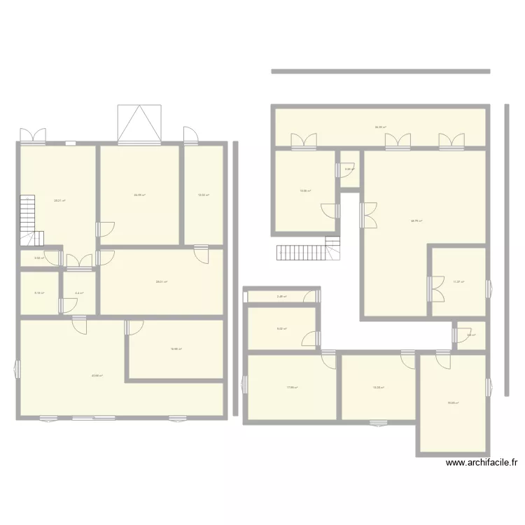 En Sigal plan sans travaux. Plan de 