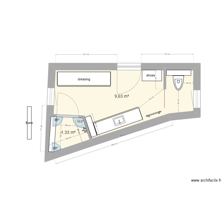 SDB 3. Plan de 0 pièce et 0 m2