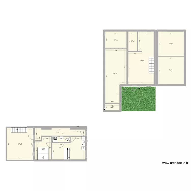 St é 1. Plan de 12 et 174 m² St é 1. Plan de 12 et 174 m²