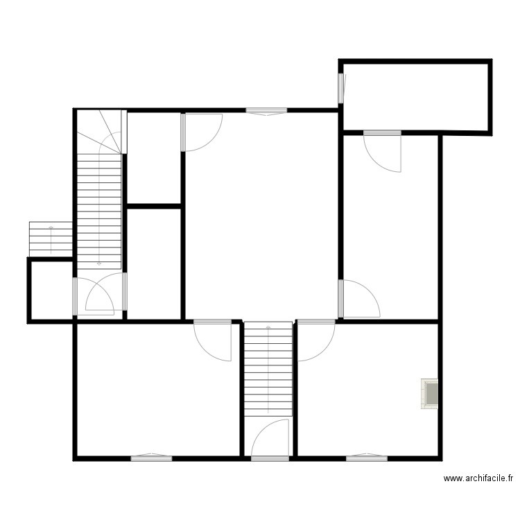 BATIMENT 4 SPI PHARAMA rez de chaussee. Plan de 10 pièces et 148 m2