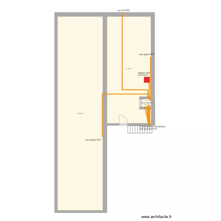 haxo cave Enedis. Plan de 