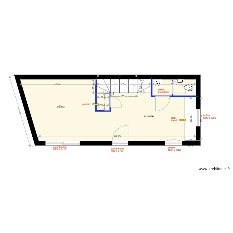 CB rdc projet . Plan de 0 pièce et 0 m2