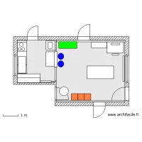 Plan s&eacute;jour avec cuisine ouverte T3 BJG V 29 mars 2013