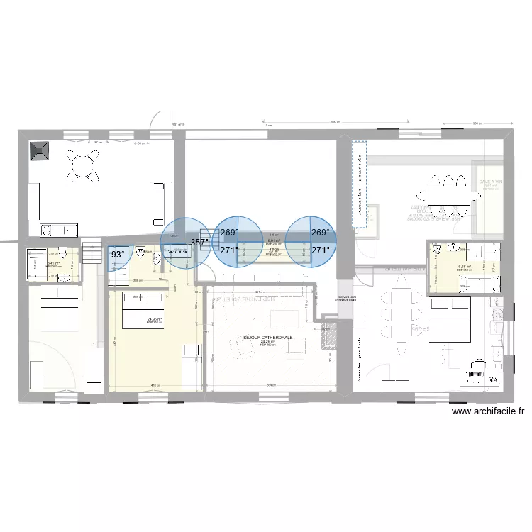 GRANGE PROJET SDB A DROITE MBR AVEC MEZZANINE BALCON ET CAVE A VIN. Plan de GRANGE PROJET SDB A DROITE MBR AVEC MEZZANINE BALCON ET CAVE A VIN. Plan de