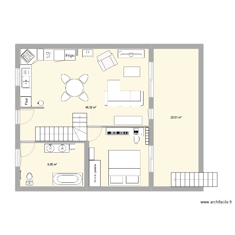 1er étage. Plan de 0 pièce et 0 m2