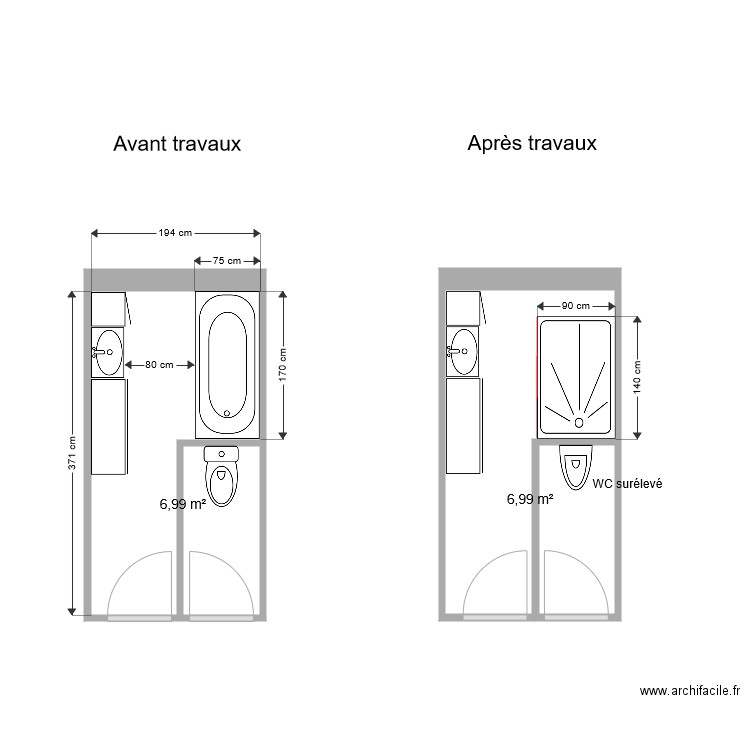 Sdb ROBERT Marc . Plan de 0 pièce et 0 m2