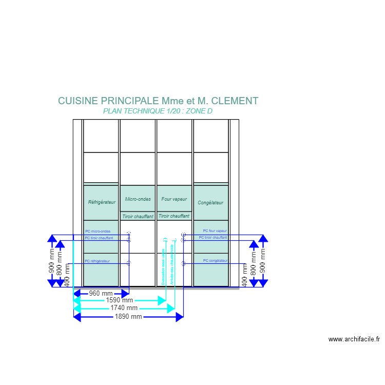 PLAN TECHNIQUE CLEMENT ZONE D. Plan de 0 pièce et 0 m2