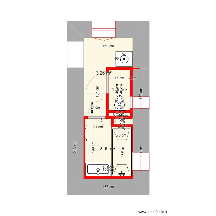 ACEDO SDB rev 1. Plan de 0 pièce et 0 m2