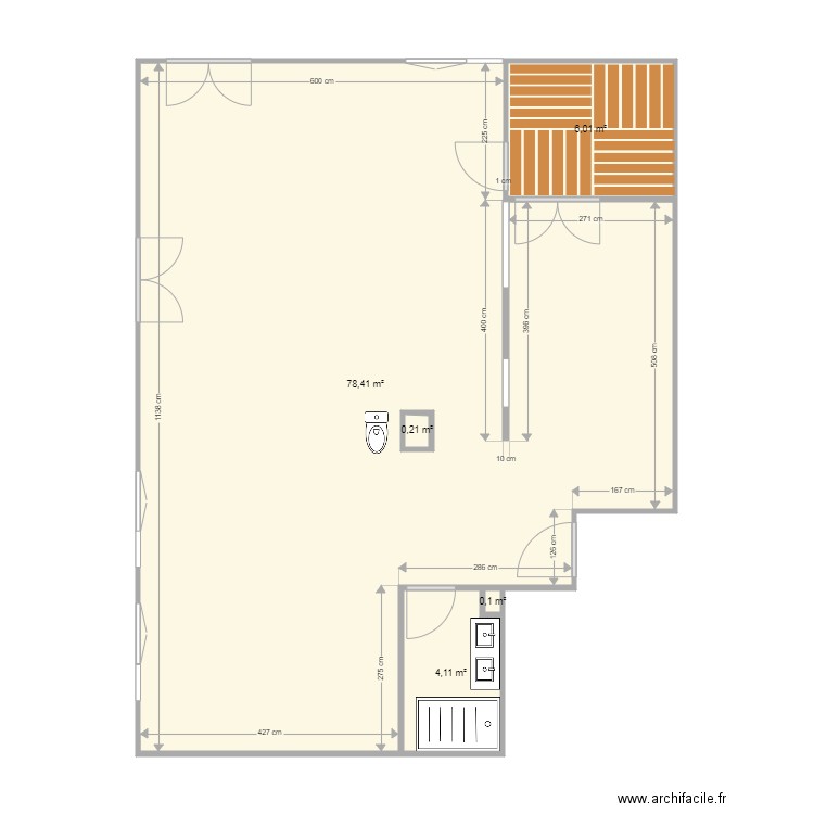 test 6. Plan de 5 pièces et 89 m2