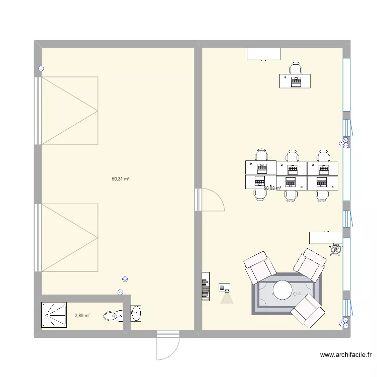 BUREAU atelier. Plan de BUREAU atelier. Plan de