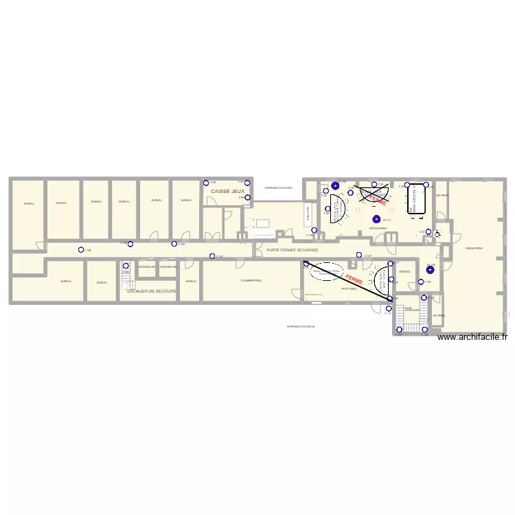 Plan Salon Priv&eacute; au 13 Octobre 2023. Plan de 