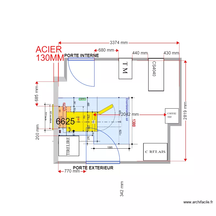 PLAN DE MASSE EXISTANT ST ANDRE   6625 FC. Plan de 