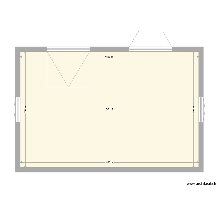 Garage Gigliu 2. Plan de 1 pièce et 65 m2