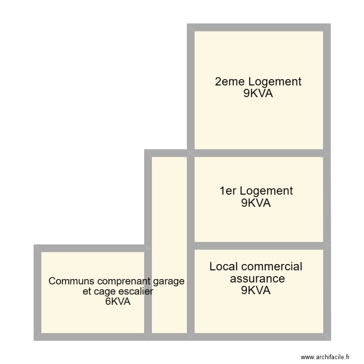 immeuble selim. Plan de 4 pièces et 70 m2