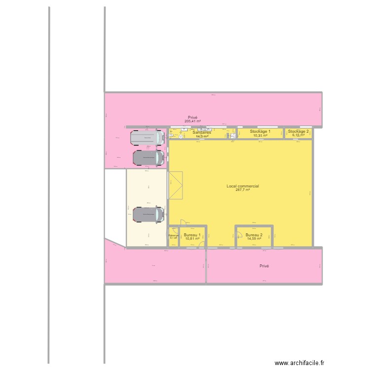 Hangar. Plan de 0 pièce et 0 m2
