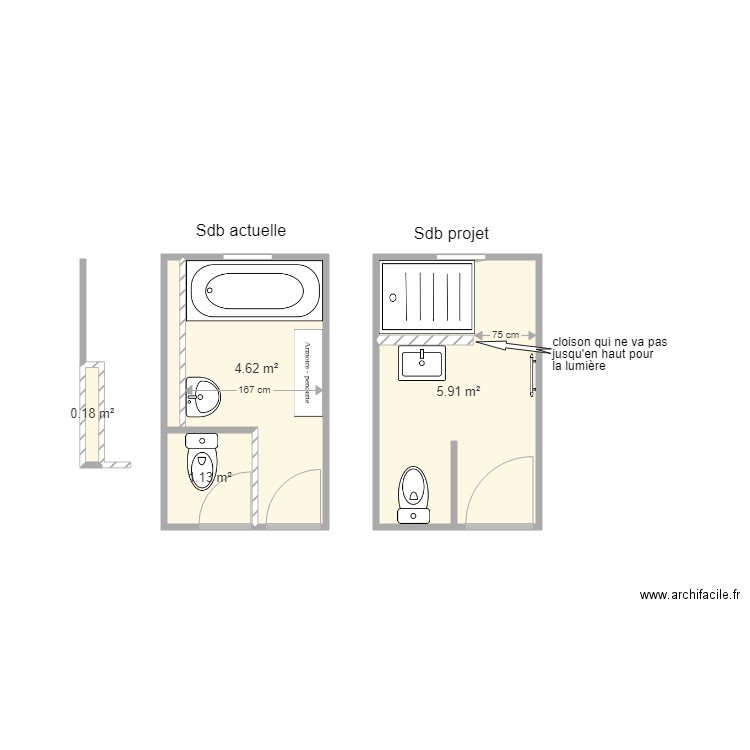 sdb Jean Claude et Aline. Plan de 0 pièce et 0 m2