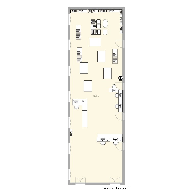Plan du CDI. Plan de 1 pièce et 130 m2