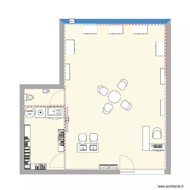 studio coiffure meuble. Plan de 