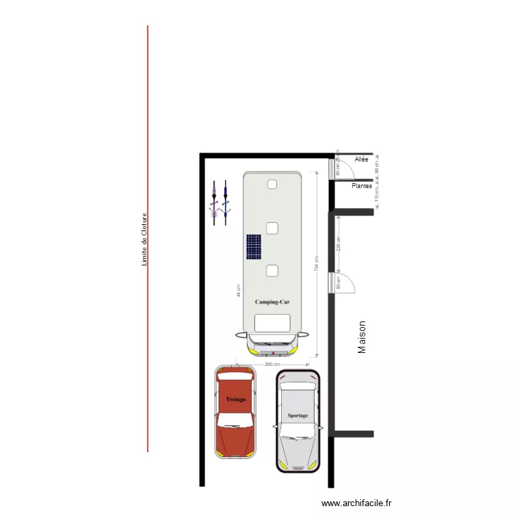 Carport Phil 5C. Plan de 